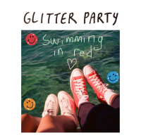 glitter party - swimming in red